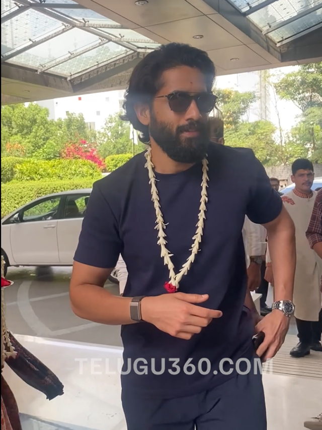 NagaChaitanya Snapped at Chennai For Thandel Movie Promotions