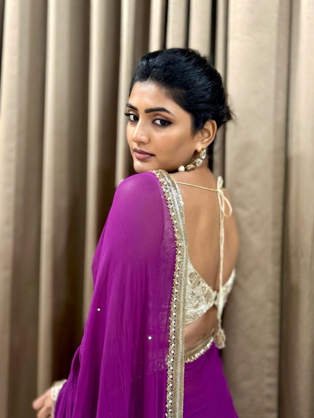 Eesha Rebba Beautiful In Purple Saree