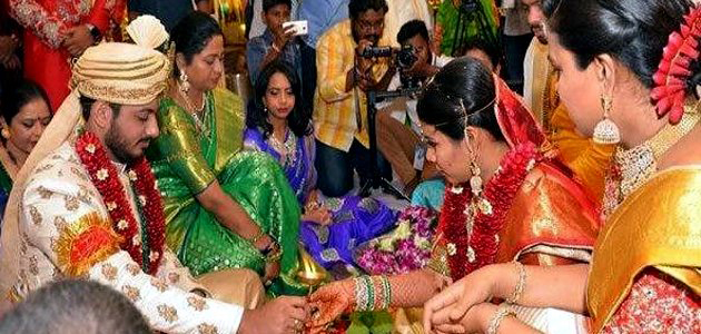 AP Minister Akhila Priya ties the knot with Bhargav Ram Naidu