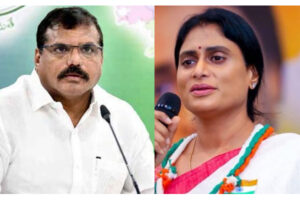 బొత్స తండ్రి సమానుడా ? : షర్మిల