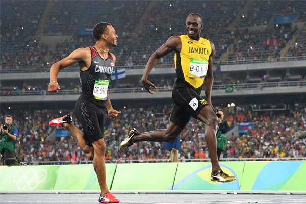 Bolt-mark comedy onto Olympic tracks!