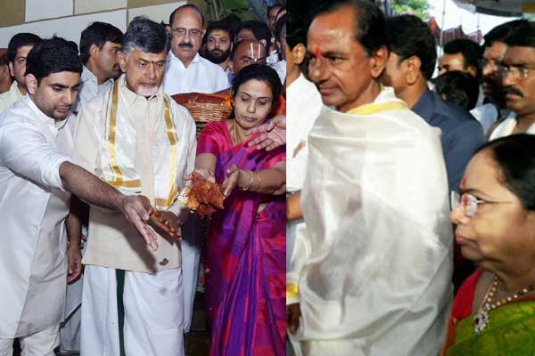 Krishna Pushkaralu begins, Chandrababu Naidu dip Krishna Pushkaram, KCR dip Krishna Pushkaram