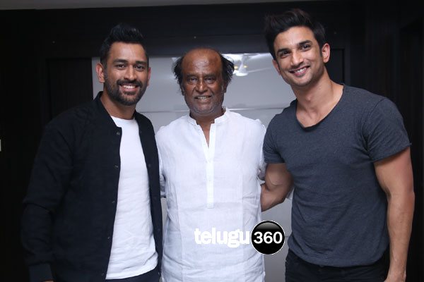 MS Dhoni wiith Superstar Rajinikanth