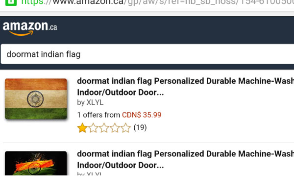 Amazon removes Indian flag doormat from website