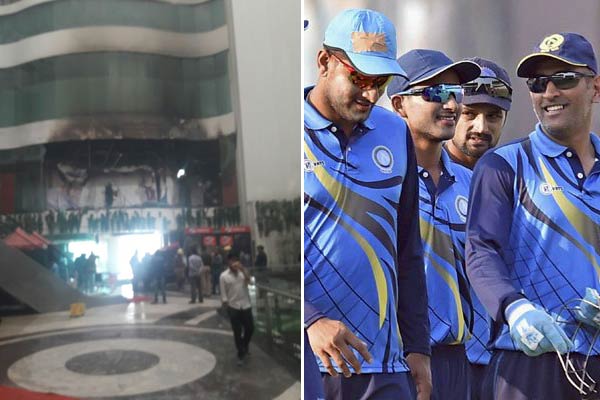 Dhoni, cricketers evacuated after fire at hotel