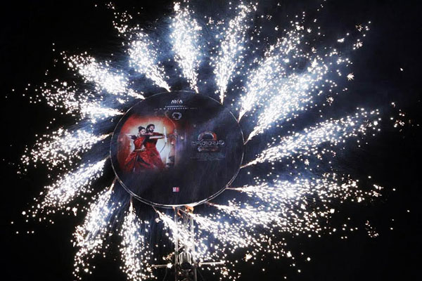 baahubali2 pre release event fireworks