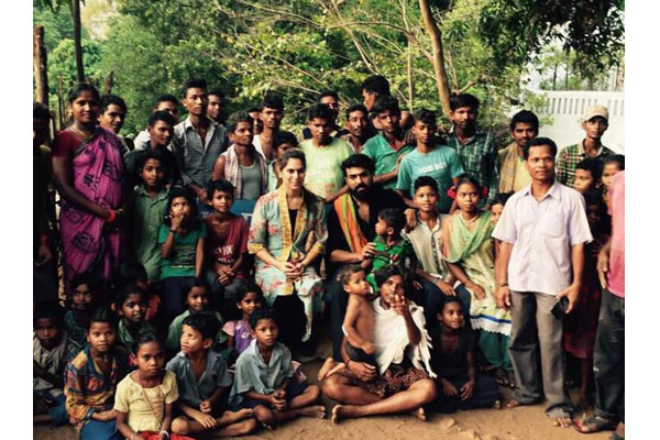 Ram Charan and Upasana take time off to meet villagers