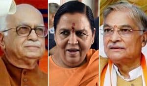 Advani, Joshi, Bharti appear before CBI court in Babri case