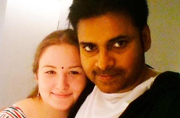 Pawan Kalyan with third wife Anna Lezhneva.