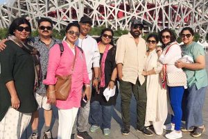 Chiranjeevi bonds with yesteryear colleagues on China trip