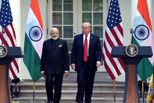 Donald Trump and Indian Prime Minister Narendra Modi