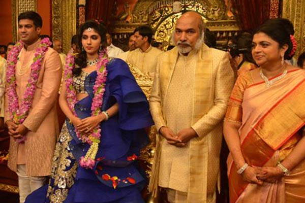 Eenadu MD Kiron’s daughter Sahari weds Krishna Ella’s son Raches