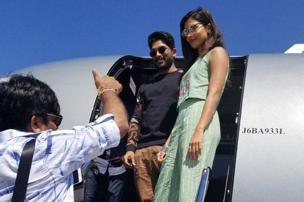 Allu Arjun & Pooja Hegde bid adieu to Chicago - Telugu360