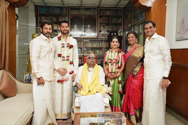 Actor Vikram's daughter ties the knot at Karunanidhi's residence