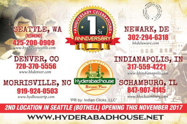 “Nawabi Hyderabad House Biryani Celebrates Anniversaries”