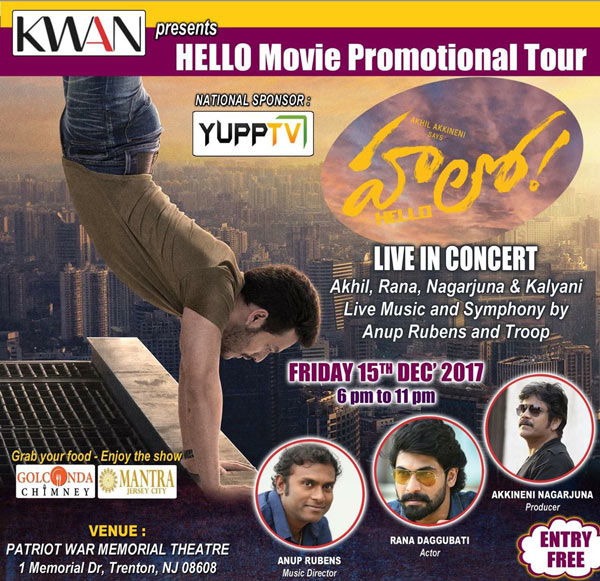 'Hello' US tour turns a starry event : Top stars to join Akhil