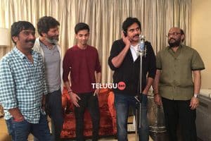 Pawan recording Agnathavasi song