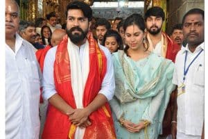 Ram Charan and Upasana at Tirupati