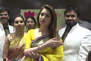 Cheppal thrown on actress Tamannaah, man detained