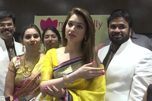 Cheppal thrown on actress Tamannaah