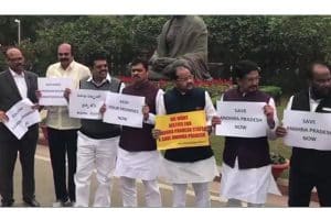 Government ally TDP protests in Lok Sabha