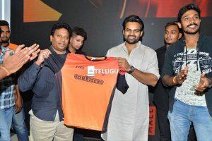 Sai Dharam Tej Launches Sunrisers T Shirt