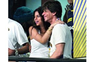 Sharukh Khan with daughter Suhana Khan at IPL