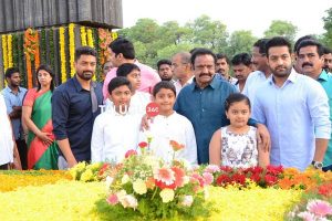 NTR’s family members visit NTR Ghat