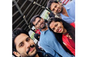 Naga Chaitanya with fans in New York