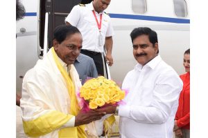 KCR in Vijayawada