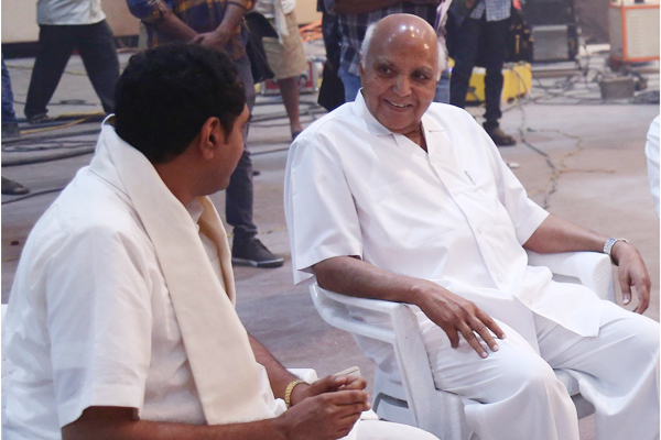 NTR Team blown away with Ramoji Rao's Visit to NTR Sets