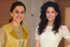 Taapsee & Rithika at Neevevaro Press Meet