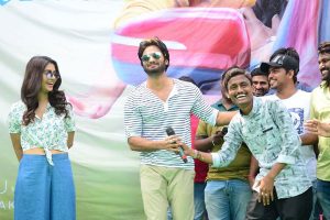 Nannu Dochukunduvate Movie Team at Vaagdevi College
