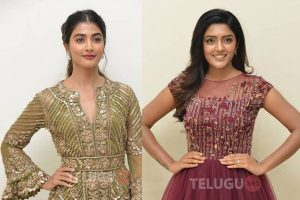 Pooja Hegde & Eesha Rebba at Aravinda Sametha success meet