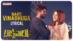 Sid Sriram Strikes for Vijay Devarakonda Again- Maate Vinadhugaa Single