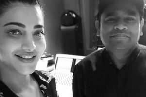 Shruti Haasan meets Rahman at his LA studio