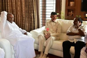 Chandrababu Naidu with Karnataka CM