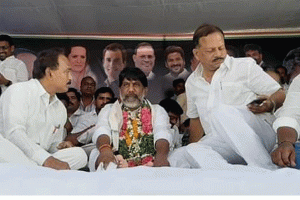 Telangana Congress leader continues fast on merger row