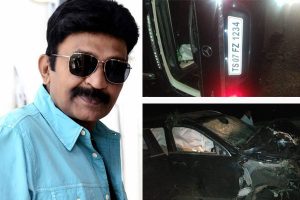 Rajasekhar injured in a road mishap