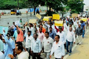 Violence during RTC employees’ march in Hyderabad