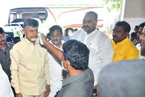 Naidu begins corona thermal screening at TDP office