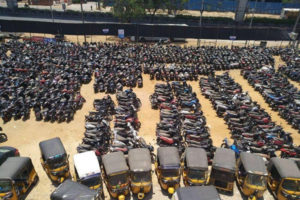 Hyderabad police release 34k bikes seized for lockdown violation