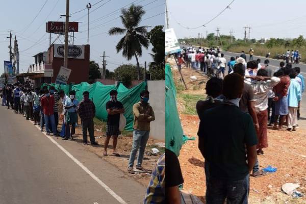 Heavy queues outside liquor stores in AP