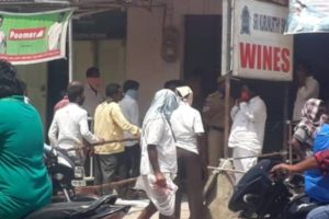 Long queues as Telangana re-opens liquor shops