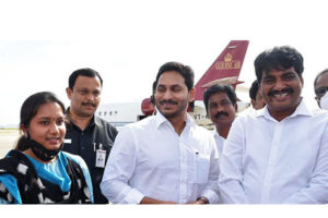 Jagan asks MLA to remove face mask in Tirupati visit