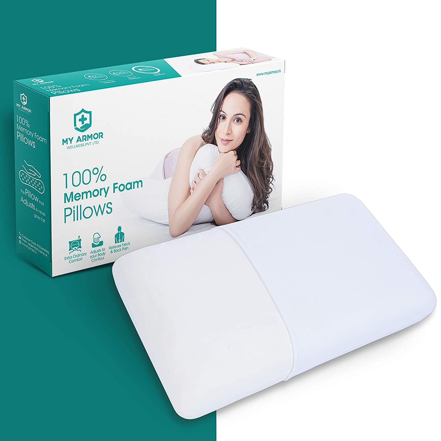 MY ARMOR Orthopedic Memory Foam Pillow