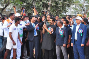 Ram Charan @closing ceremony of Cyberabad Police Annual sports meet