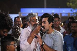 Celebrating Ramcharan birthday on sets of RRR