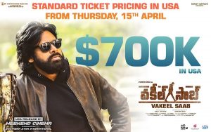 Blockbuster VakeelSaab now at Standard Ticket Pricing in USA