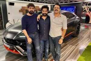 First Pic: NTR poses with his Lamborghini